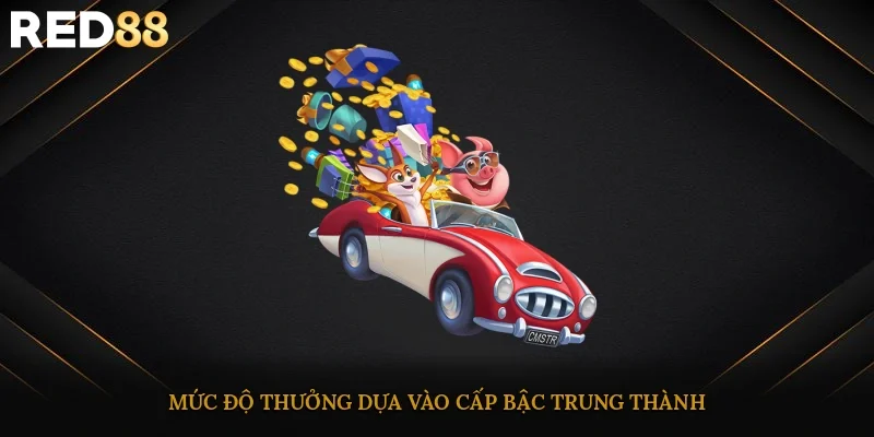 Mức độ thưởng dựa vào cấp bậc trung thành